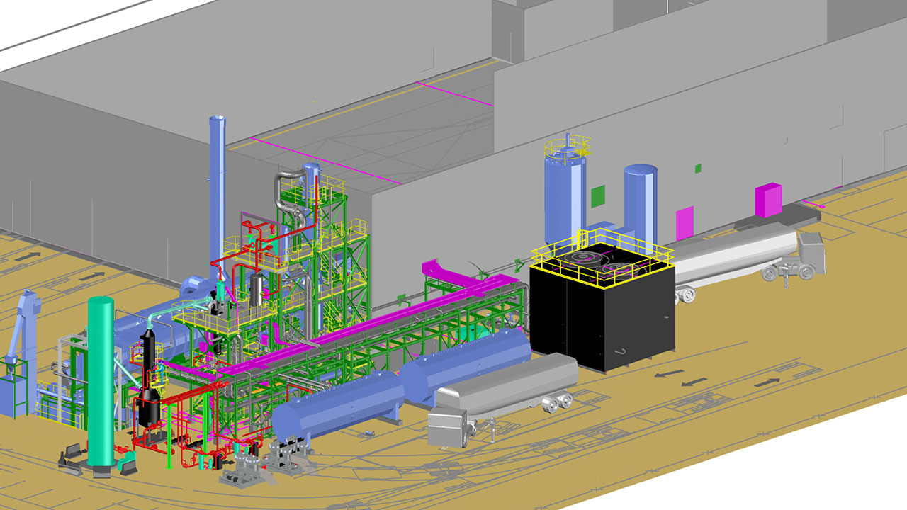 3D layout of a Tetra Tech low carbon fuel project