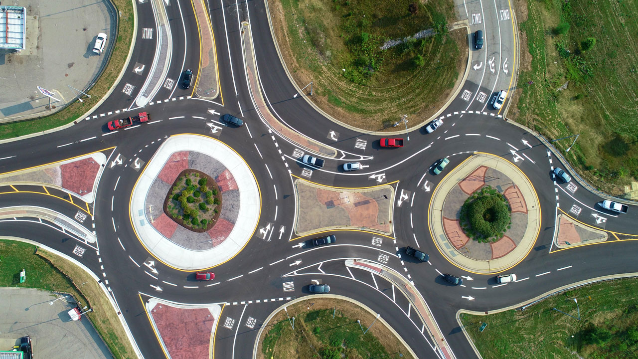 Roundabout design and construction in southeast Michigan providing more efficient traffic operations for drivers