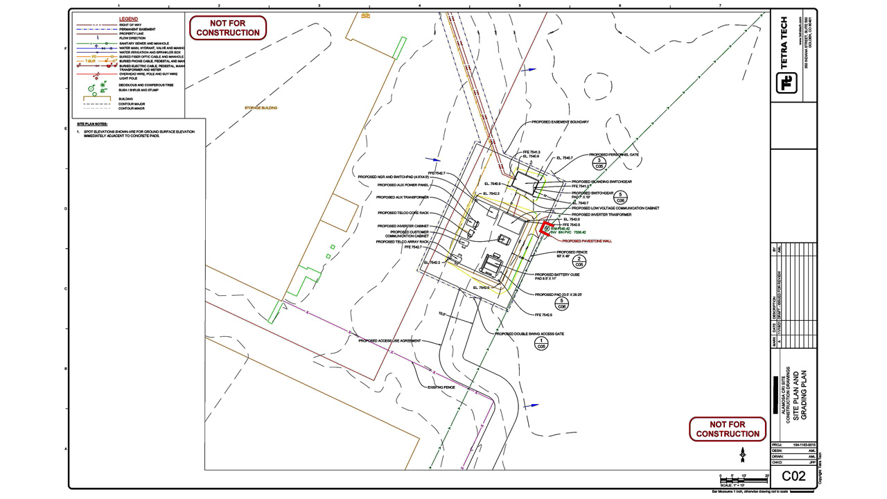 A sketch plan of a battery storage project