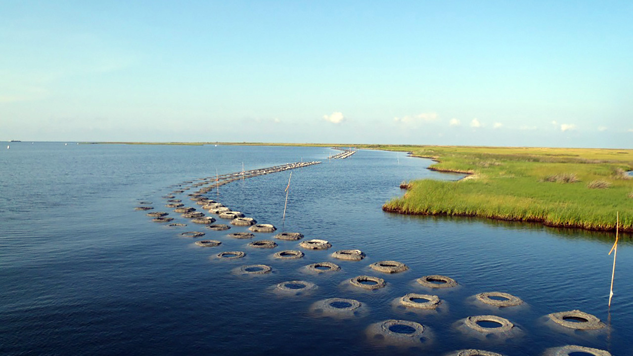 Bernard Parish Living Shoreline Demonstration Project, funded by the Coastal Impact Assistance Program