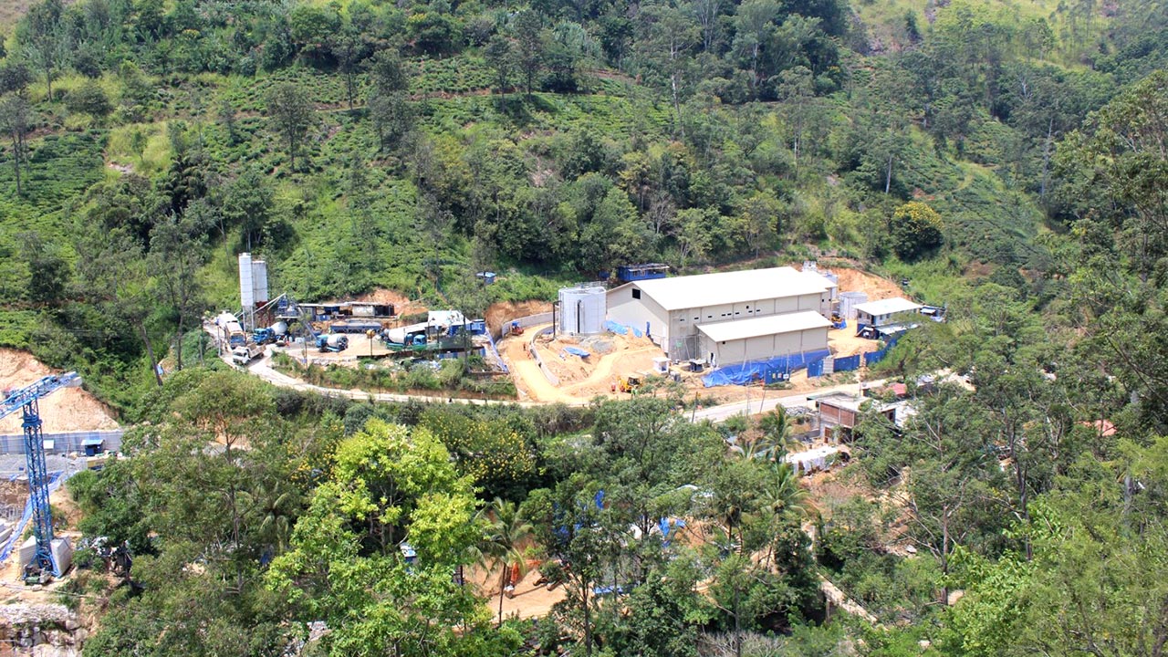 Construction progress of the Tetra Tech designed water treatment plant for the city of Badulla, Sri Lanka