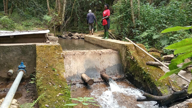 Water Intake in Masimbwe village constructed by community to serve Itundu village in Rukwa region