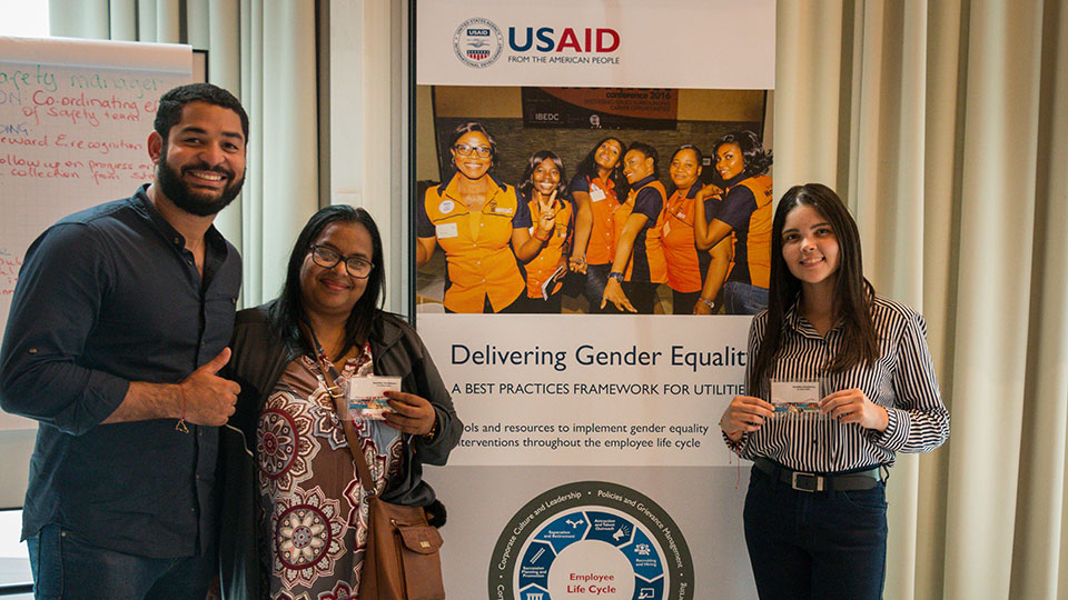 The Engendering Industries team from Edesur Dominicana in the Dominican Republic at the 2019 Gender Equity Executive Leadership Program