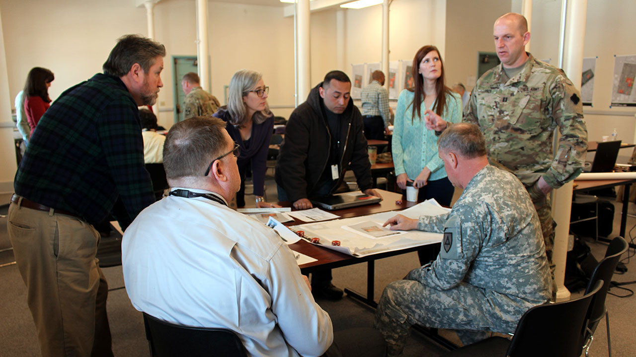 Tetra Tech facilitating stakeholder discussion during an installation master plan workshop