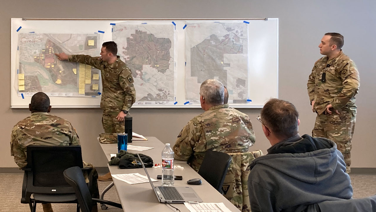 Military stakeholders present alternative concepts at Camp Guernsey, Wyoming