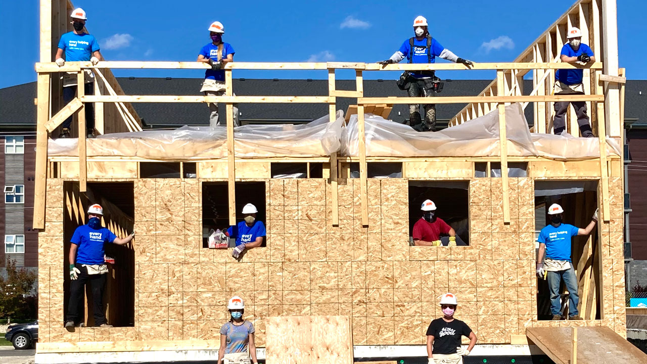 Tetra Tech staff donated their time to build a home for a family in need