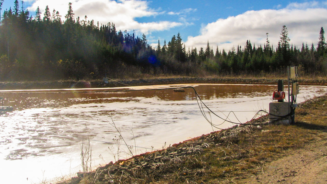 Impoundment of liquids for treatment and offsite disposal