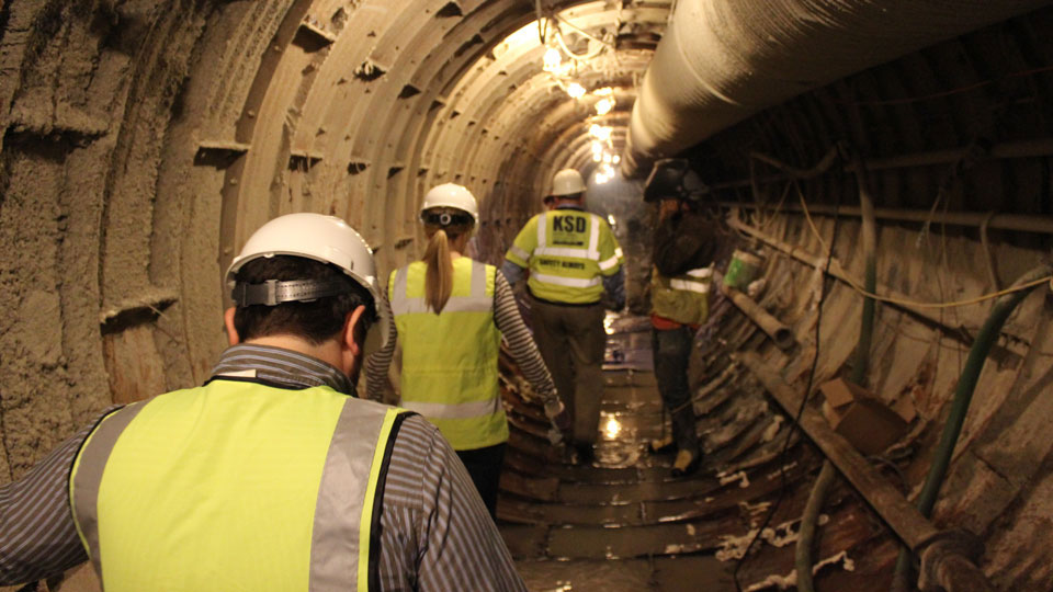 108” Horseshoe Tunnel crossing under the Agua Hediona Lagoon for the 54” Steel Conveyance Pipeline