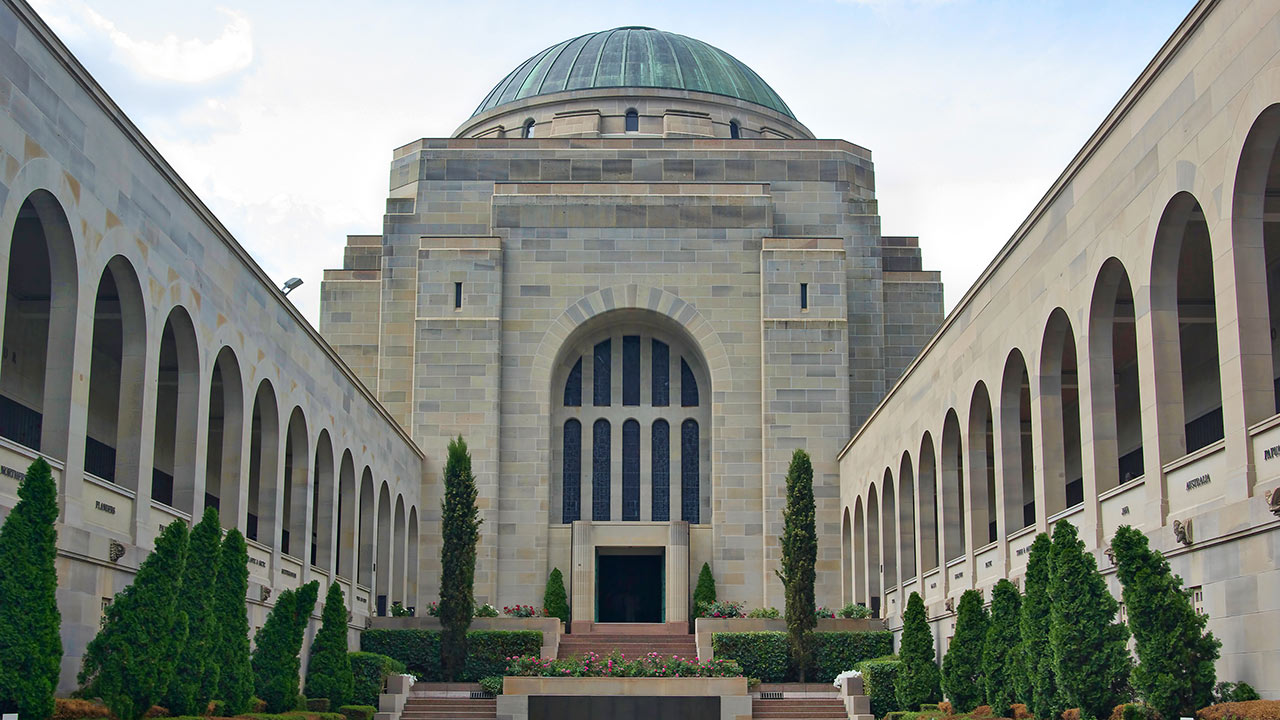 Sweeping view of the Australian War Memorial