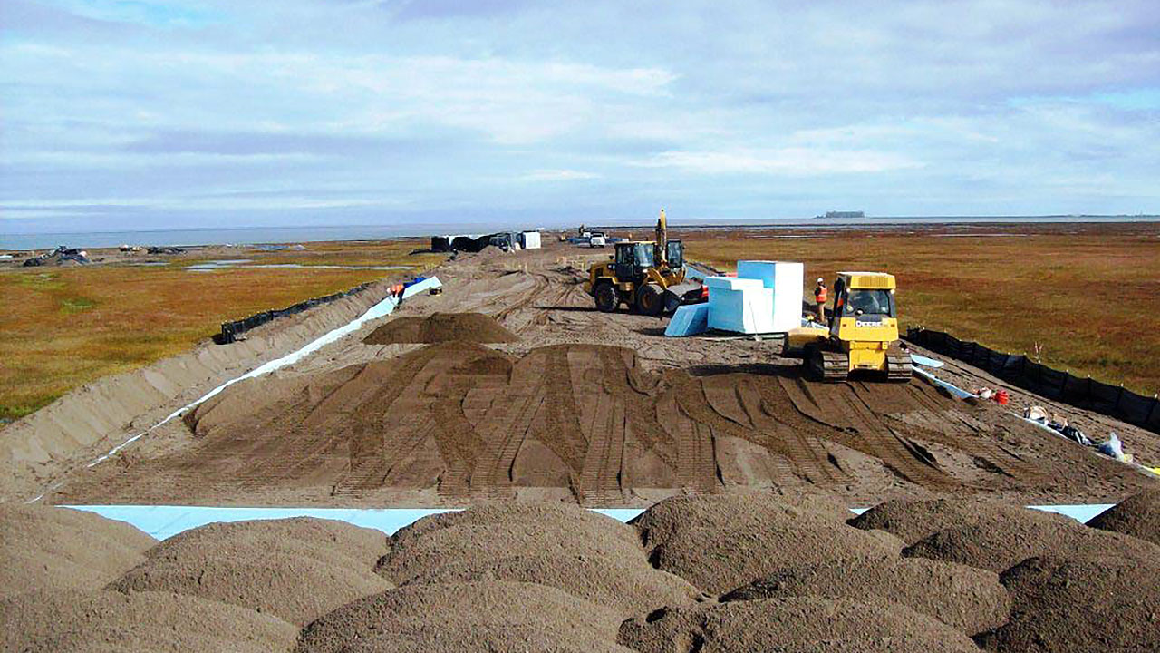 Landfill at Pt. McIntyre, Alaska, remote north slope