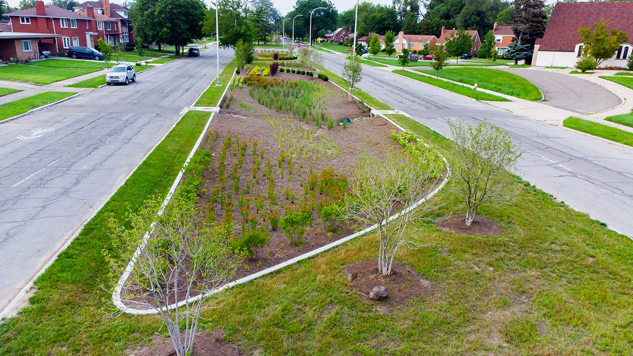 Tetra Tech’s Oakman Boulevard Green Stormwater Infrastructure project in Detroit, Michigan