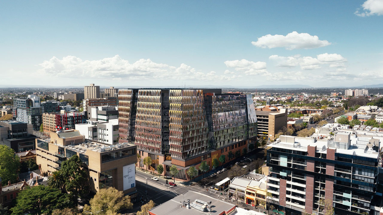 Aerial view of Melbourne Connect, Melbourne, Victoria, Australia