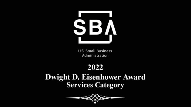 Graphic depicting U.S. Small Business Administration 2022 Eisenhower Award