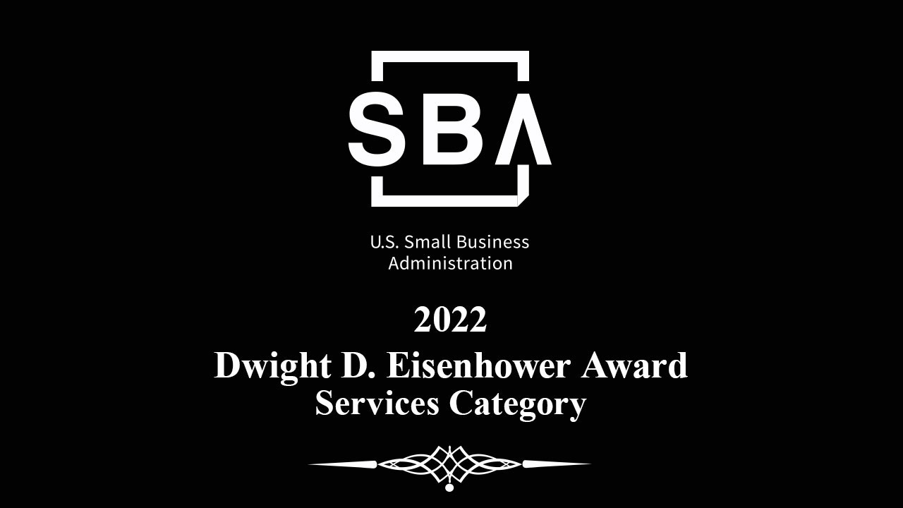 Graphic depicting U.S. Small Business Administration 2022 Eisenhower Award