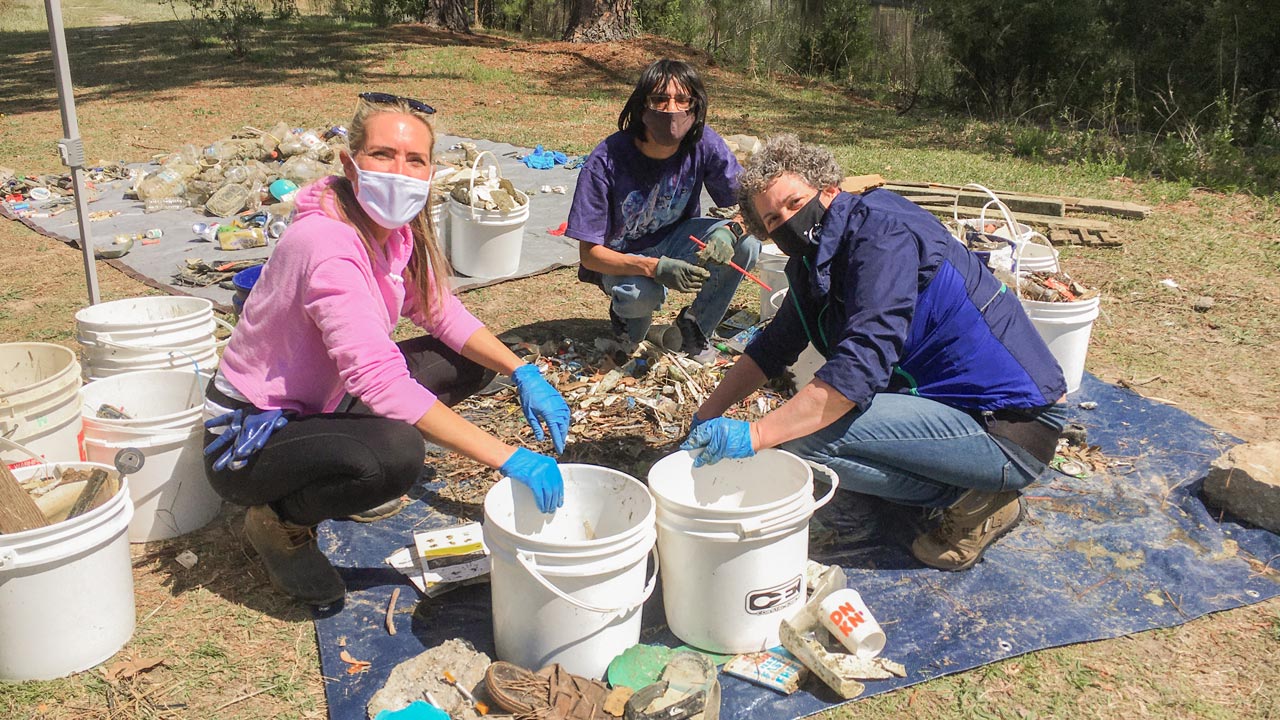 Our team collected more than 300 pounds of trash in support of Virginia Water Environment Association