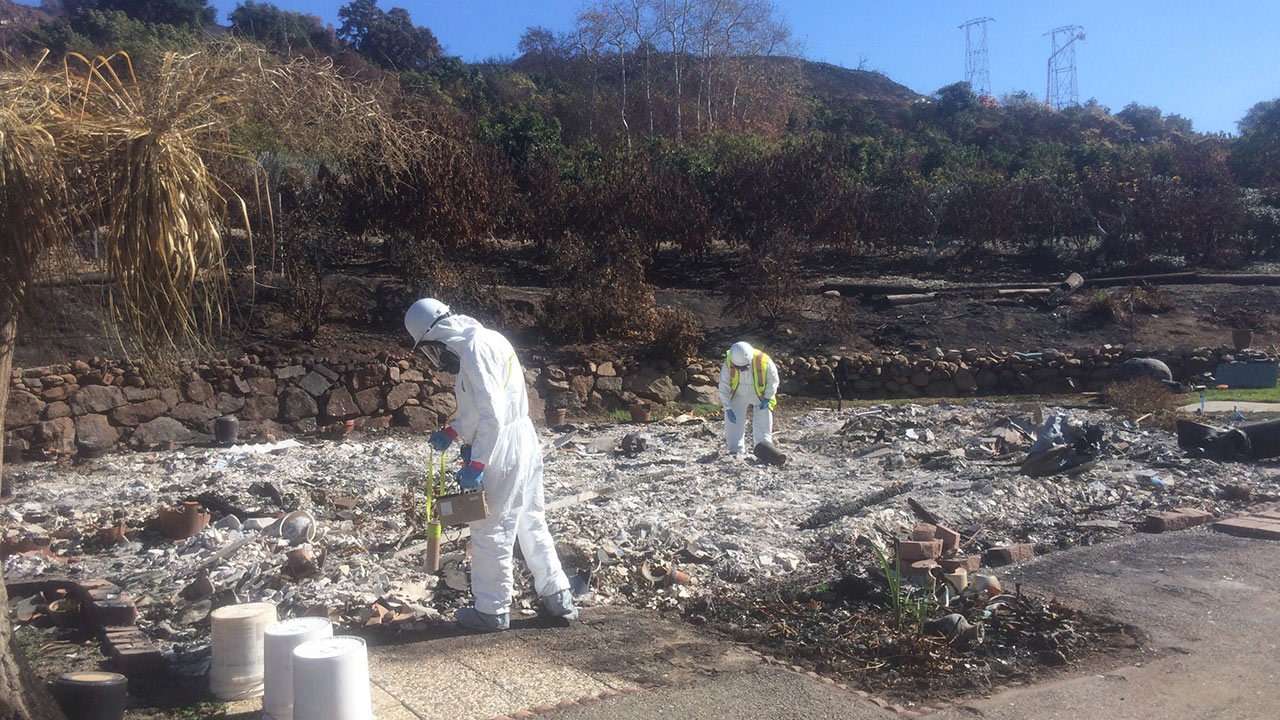 Tetra Tech completing a site assessment monitoring for hazardous materials, including radiation and mercury vapors
