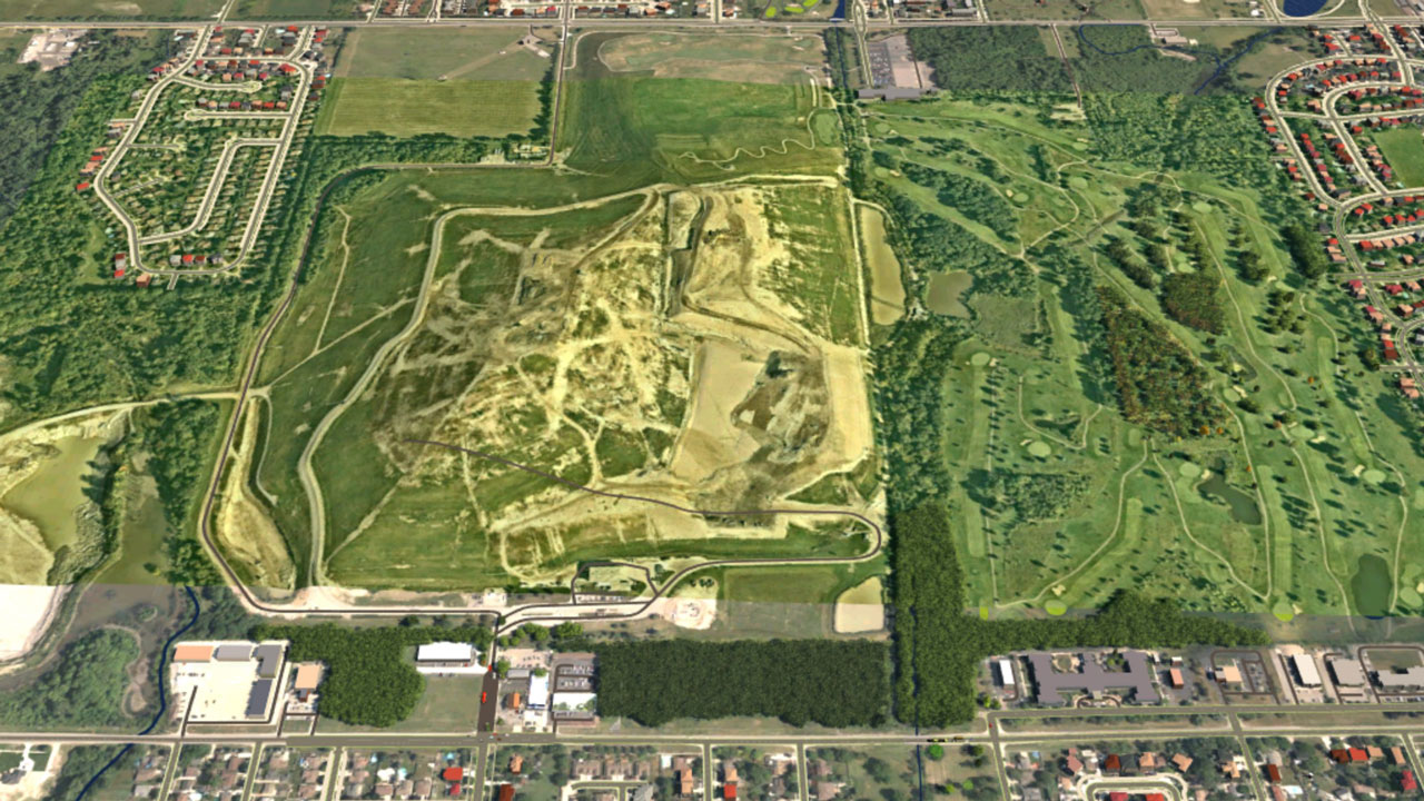 Visualization of the current topography for permit application plan set