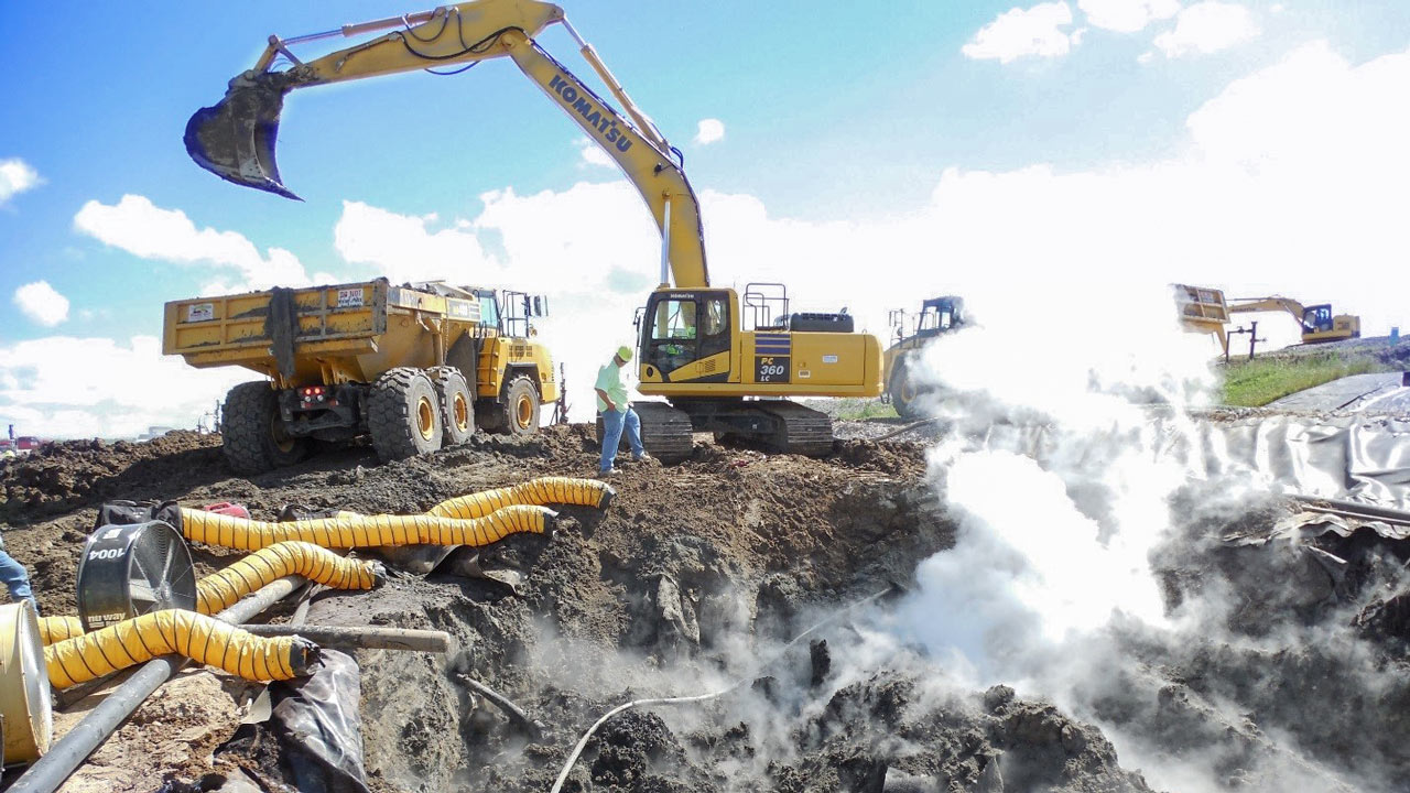 Hot landfills with temperatures exceeding 140°F damage landfill liners and pipes