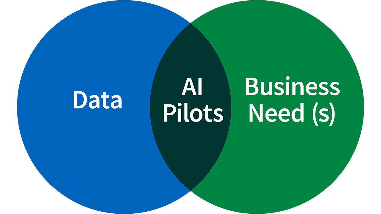 Venn diagram comparing Data and Business Needs