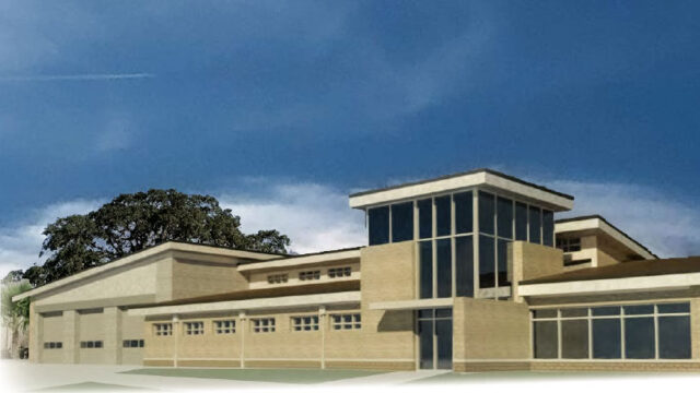 Exterior rendering of Fire Station No. 2