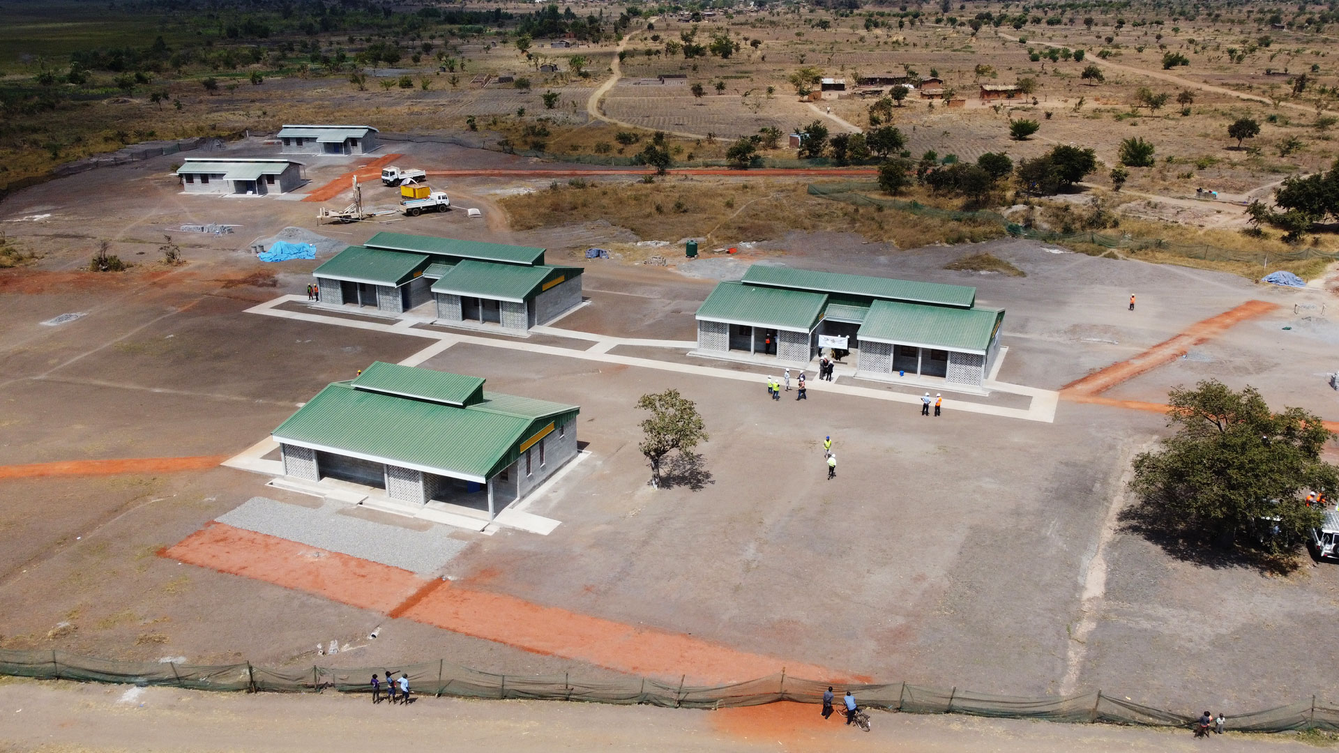 An aerial schematic image of the Bua CDSS Campus in Lilongwe, Malawi