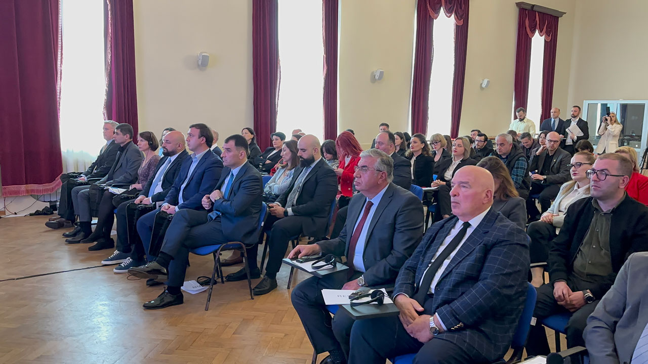 Attendees sitting down at a USAID Local Governance Program panel in Georgia