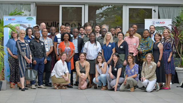 Group photo of participants at a CARPE Implementing Partner Meeting in Kinshasa