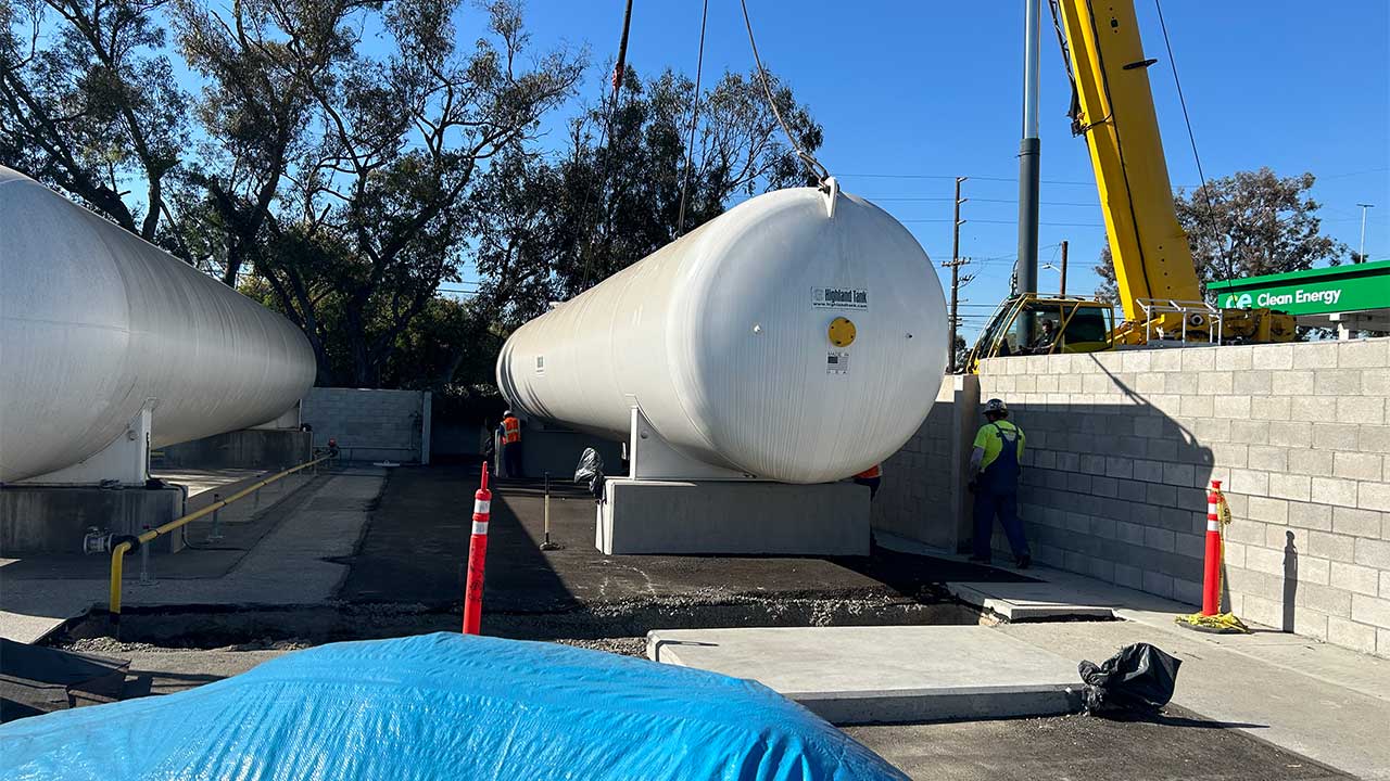 Second RNG storage tank delivery