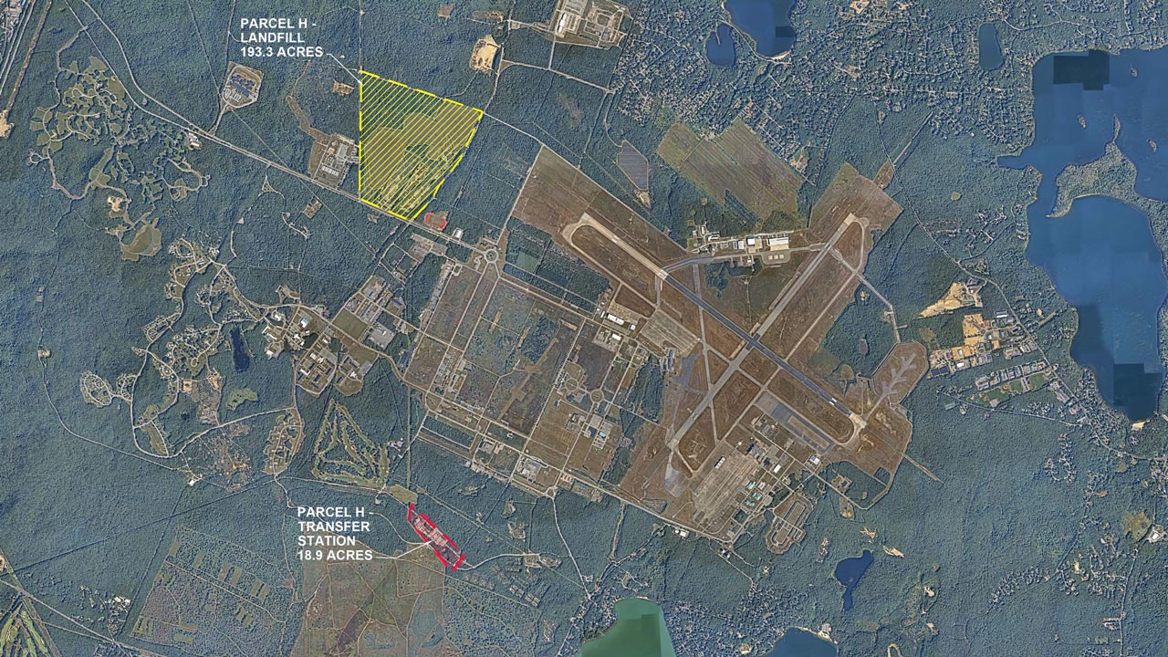 A map identifying existing parcels at JBCC