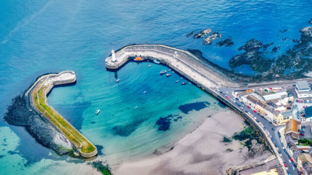 Aerial view of Donaghadee Harbour 