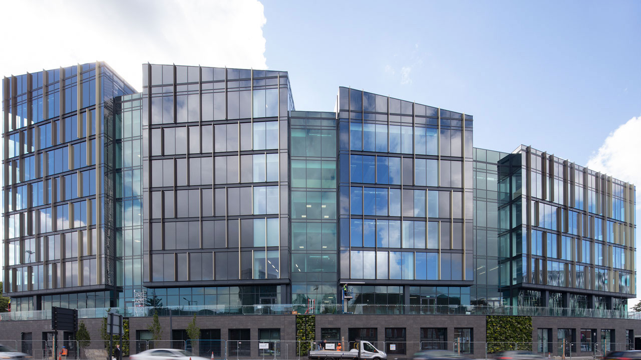 Outside view of new university buildings