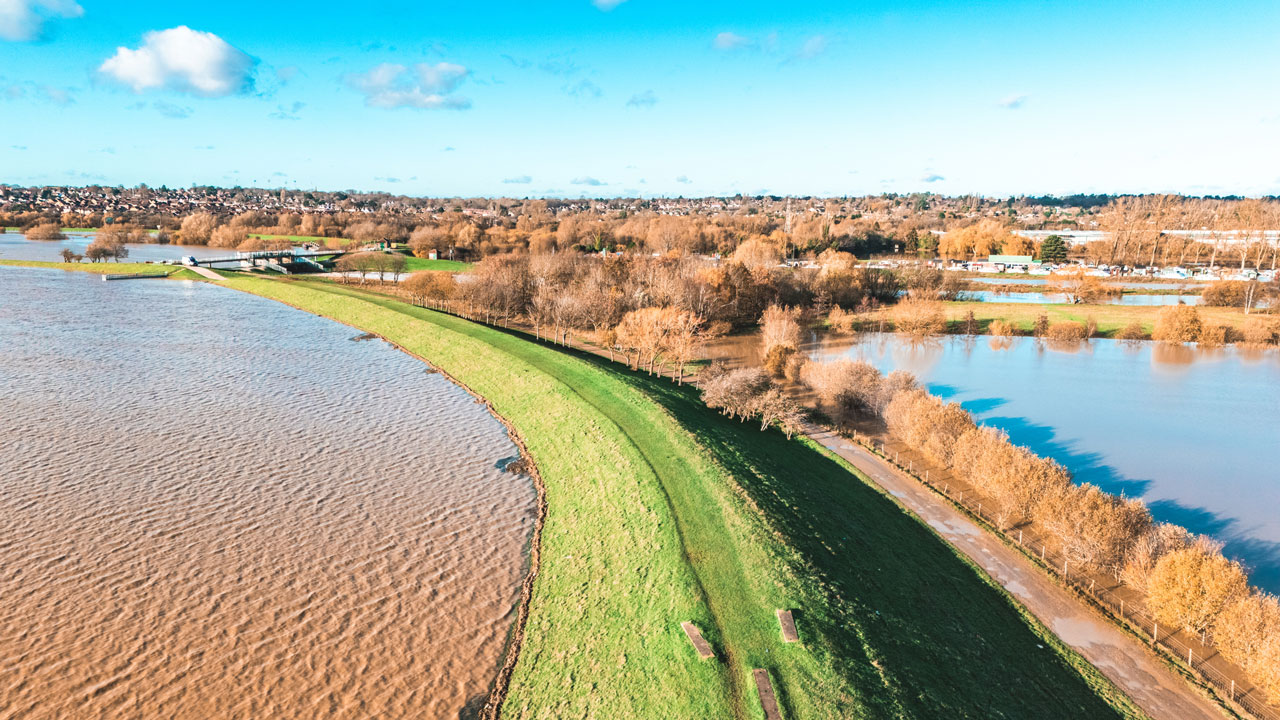 Flood storage reservoir at Northampton, United Kingdom