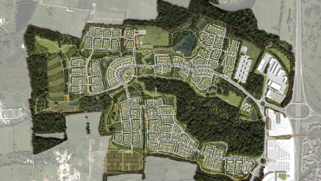 Site plan for a residential development