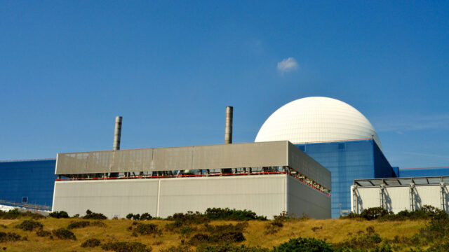 White reactor dome of Sizewell Nuclear Power Station 