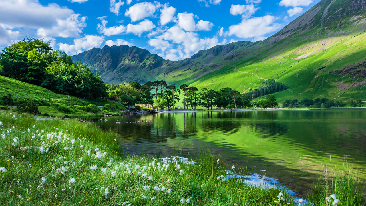 View of lake landscape