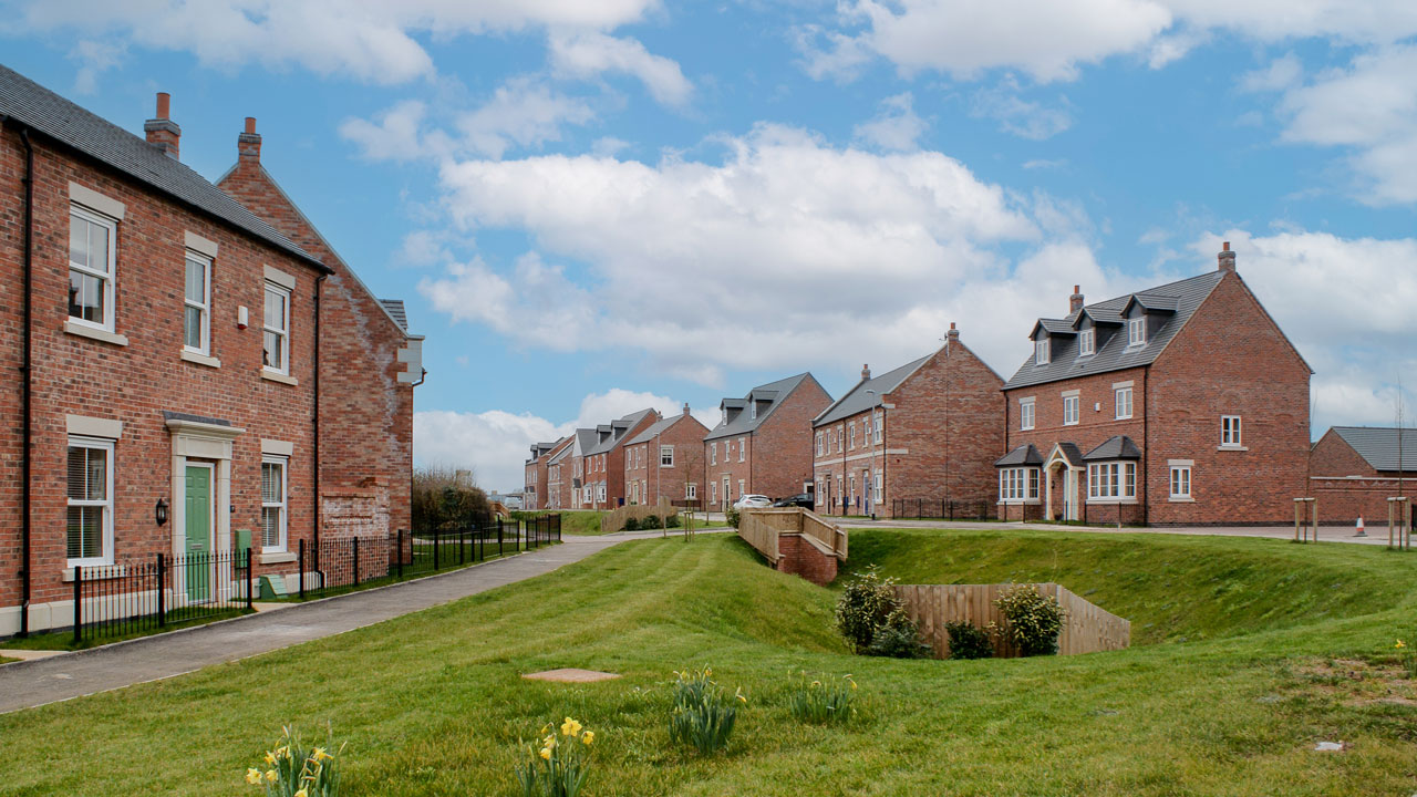 View of a new housing development