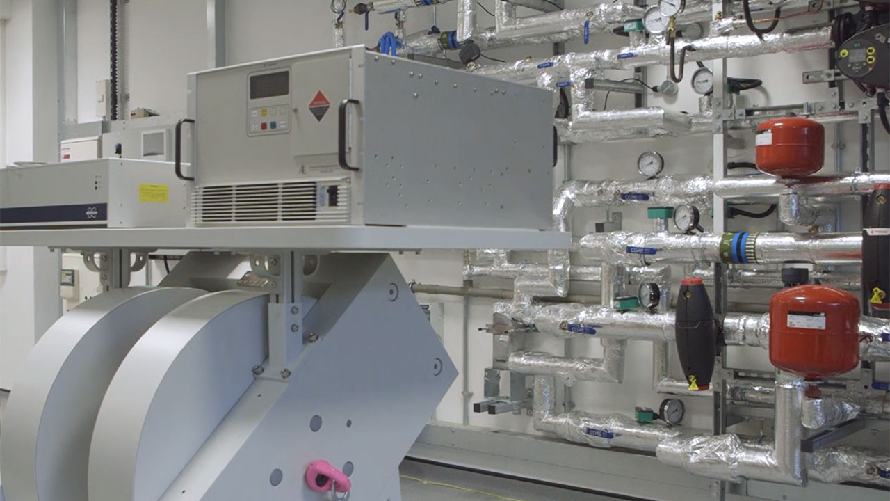 CLose up photograph of equipment inside a laboratory