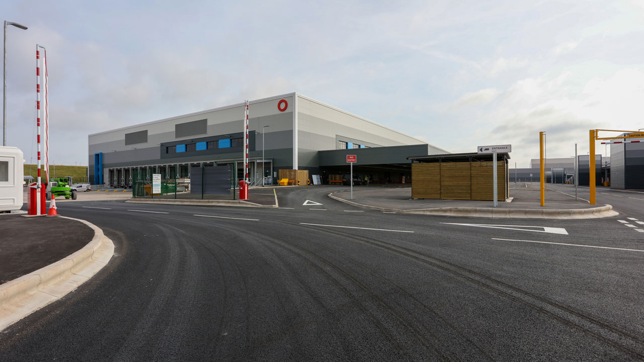 Road network towards a new distribution centre