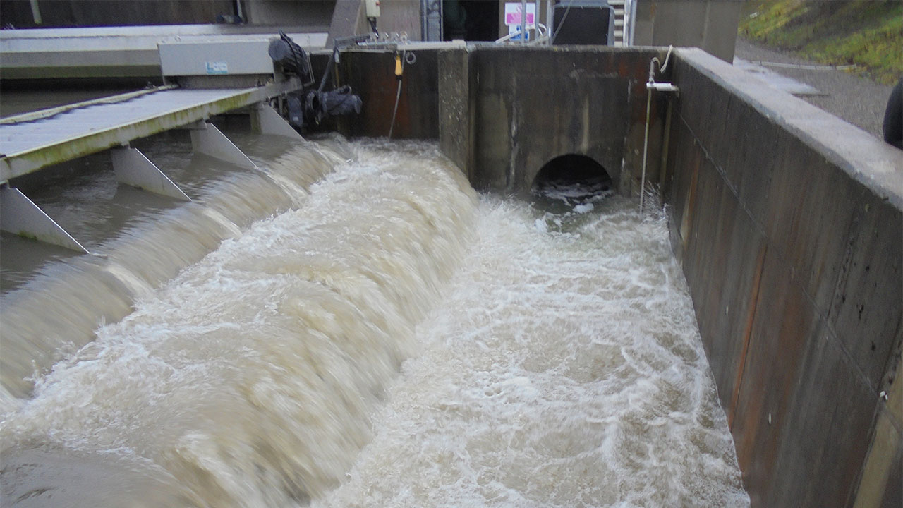 Water Overflows in a wastewater treatement works