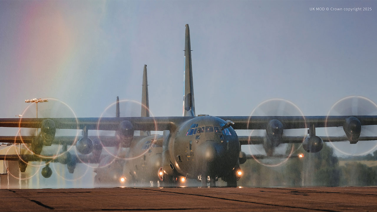 An image of a propellor-powered military aircrafts on a runway