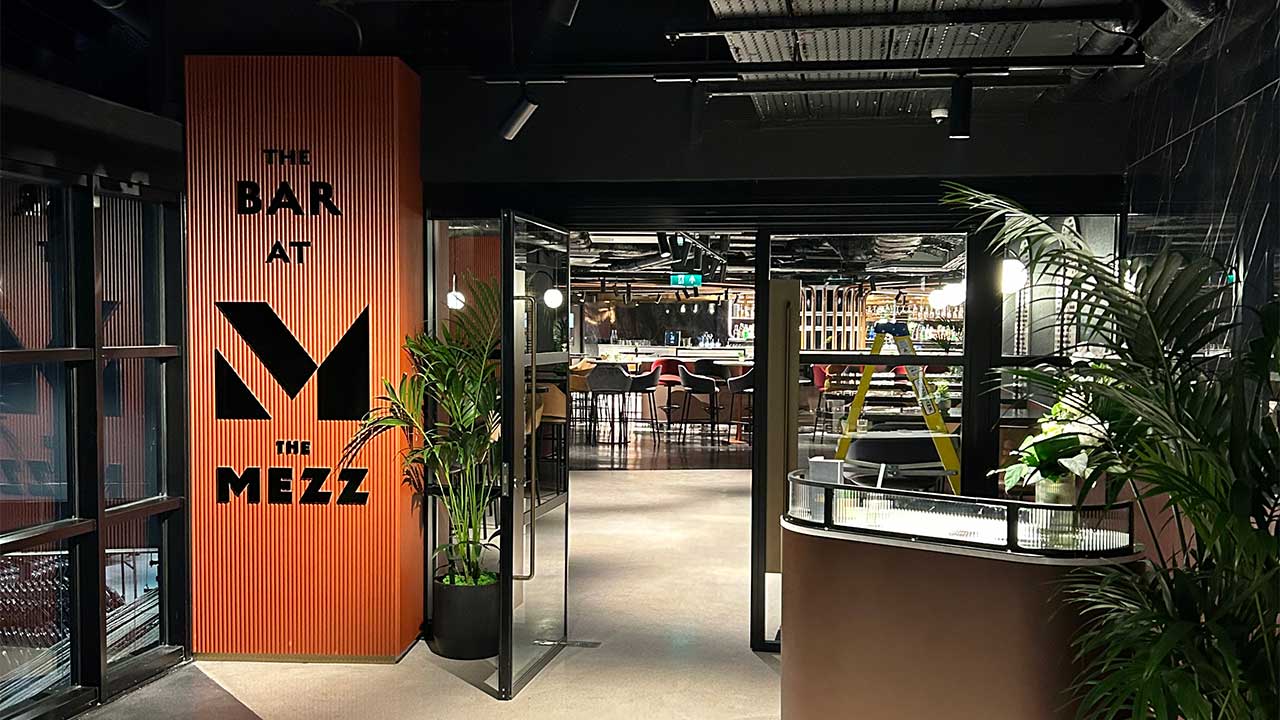 Photo of the reception area of the VIP lounge at the AO Arena in Manchester