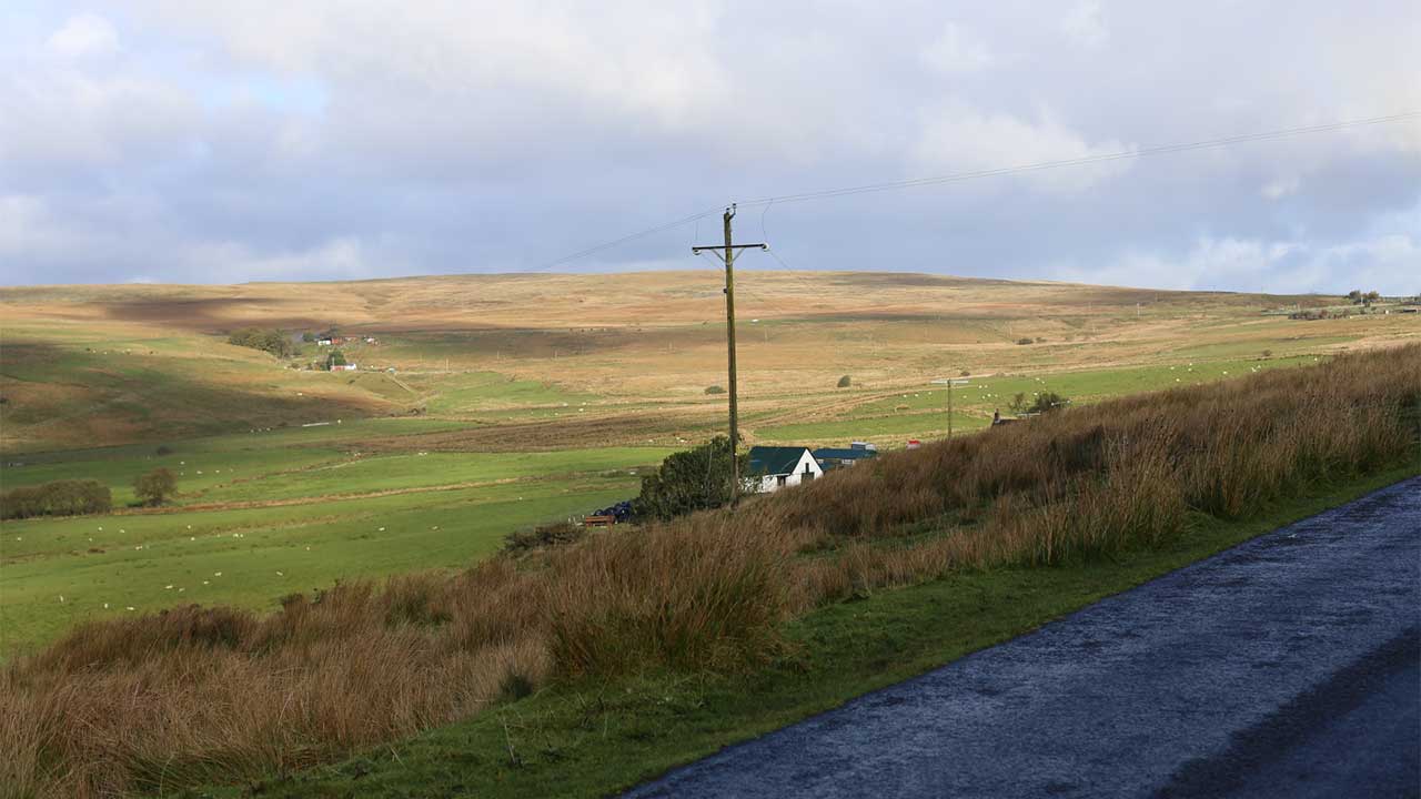 Scenic view of countryside in Blaenau Gwent County Borough