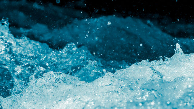 Close up of water splashing