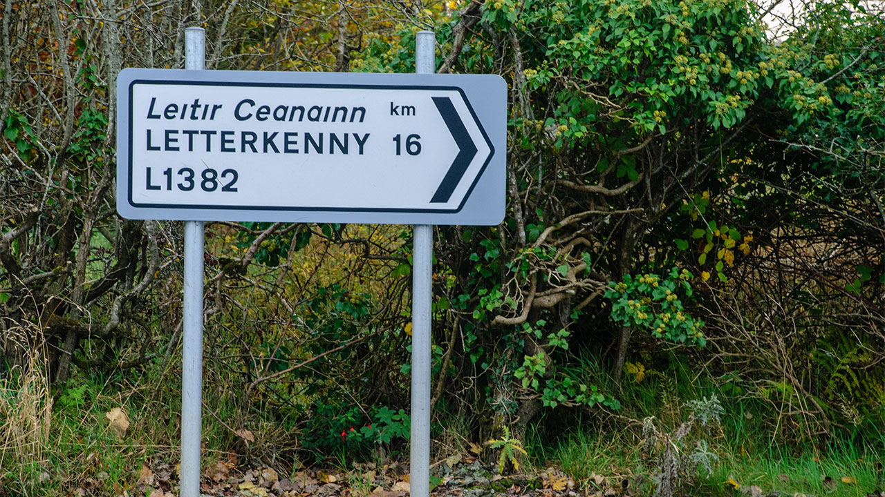 Road Sign Pointing to Letterkenny, Co. Donegal