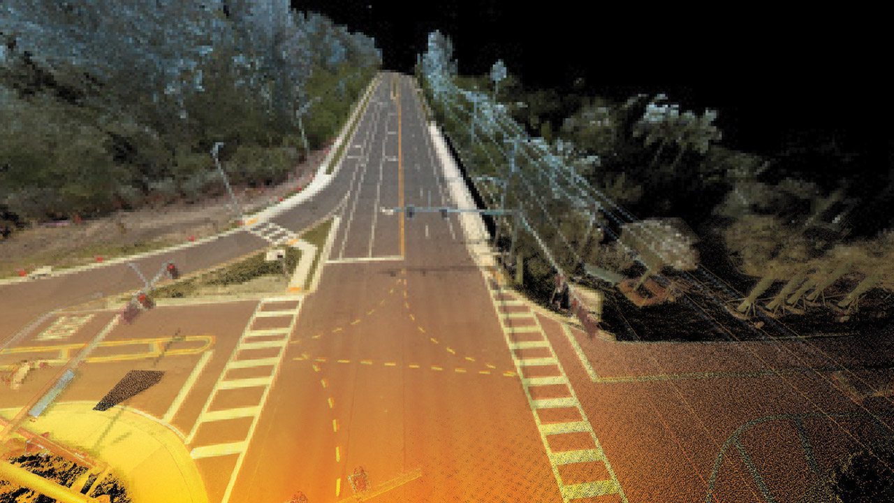 3D rendering of mobile lidar data